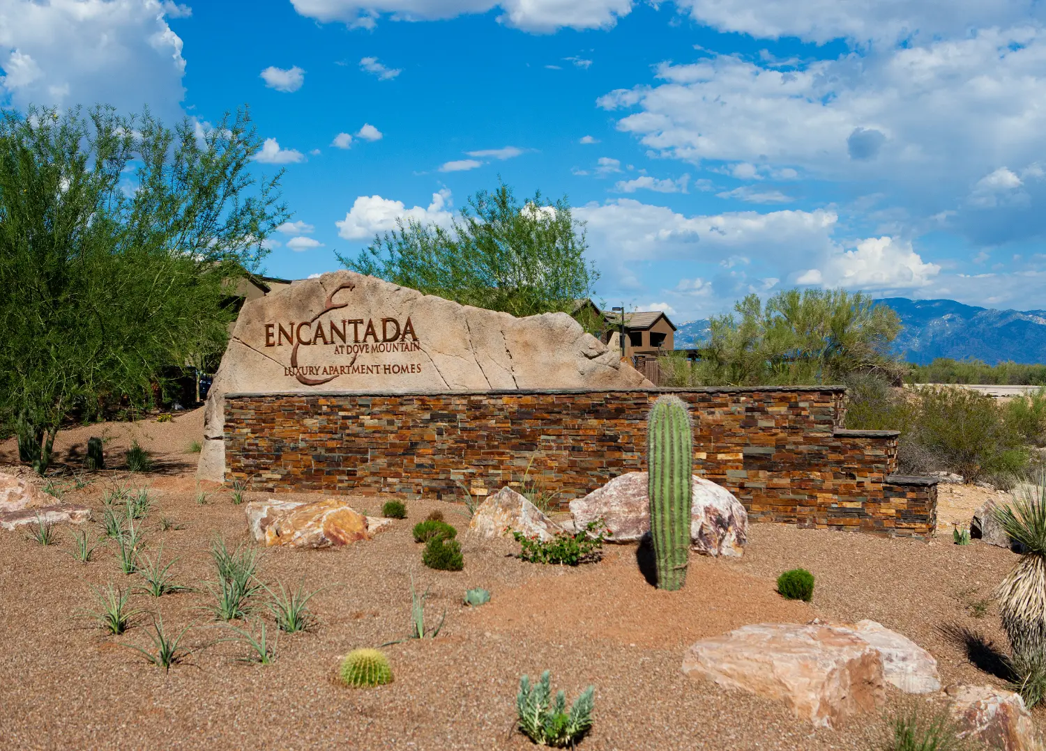 Encantada Dove Mountain community sign