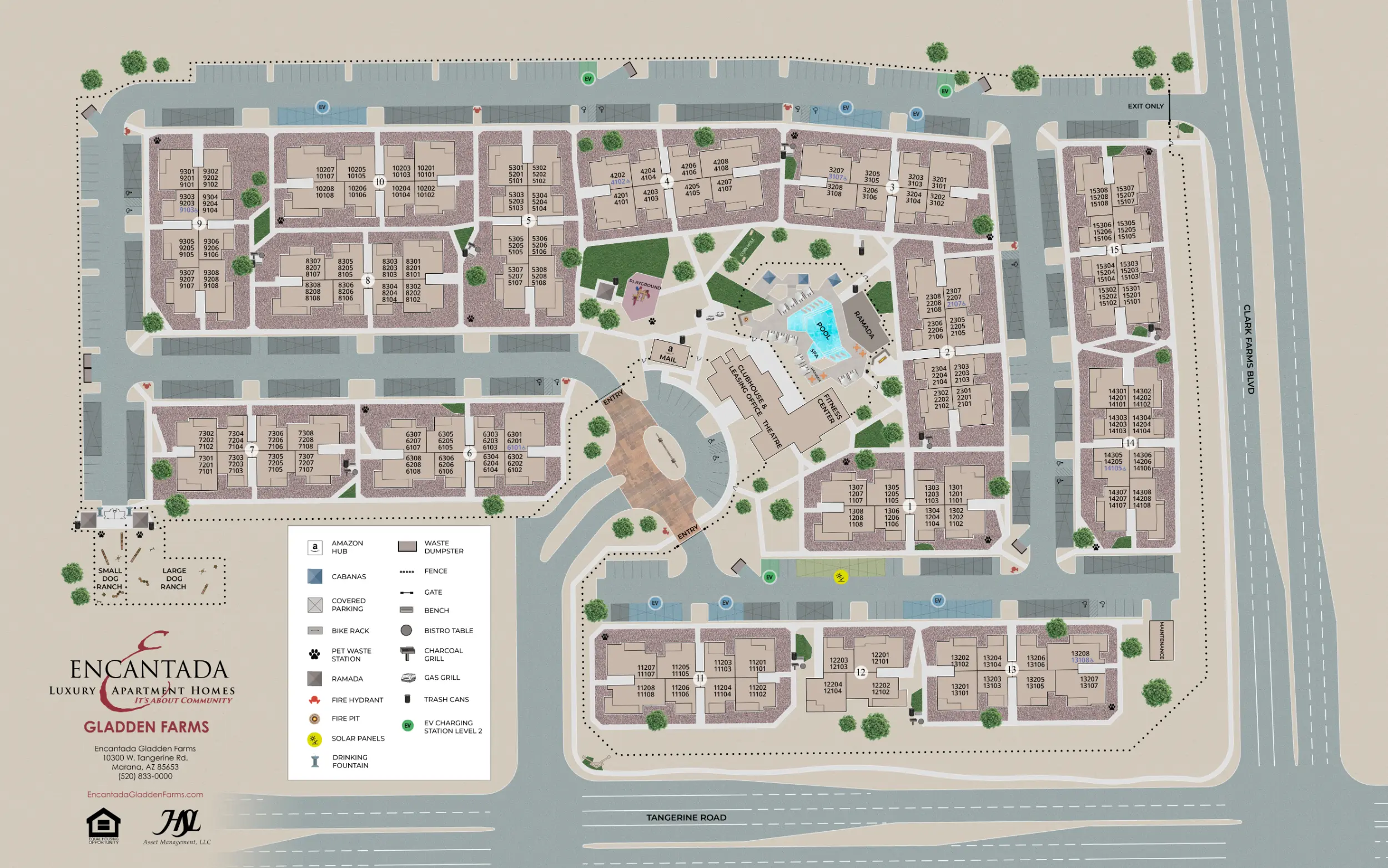 Encantada Gladden Farms site map